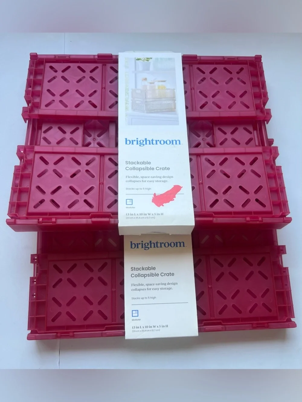 Stackable Collapsible Crate - Set of 2